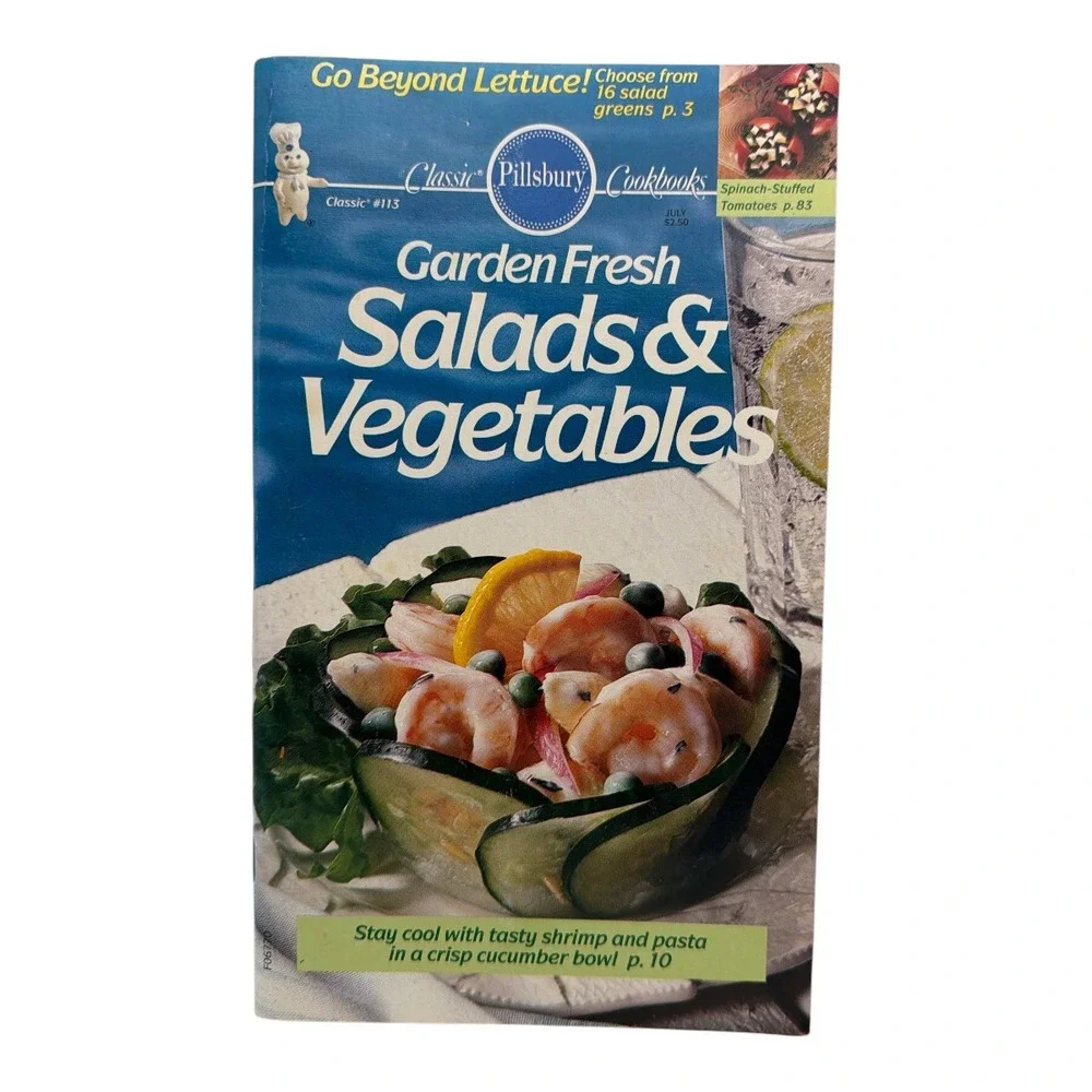 Pillsbury Classic Cookbooks #113 Garden Fresh Salads & Vegetables Booklet 1990